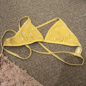 Jolyn Clothing Yellow Daisy Triangle Swim Top